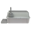 Pawz Stainless Steel Large Semi-Enclosed Cat Litter Box-2011971128762961921