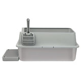 Pawz Stainless Steel Large Semi-Enclosed Cat Litter Box-2011971128762961921
