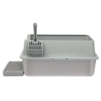 Pawz Stainless Steel Large Semi-Enclosed Cat Litter Box-2011971128762961921