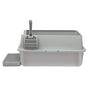 Pawz Stainless Steel Large Semi-Enclosed Cat Litter Box