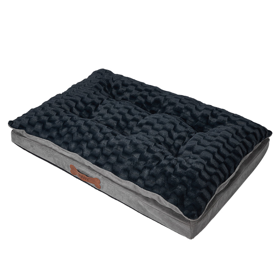 Dog Calming Bed Warm Soft Plush Comfy S Grey Small-2018816702741090305