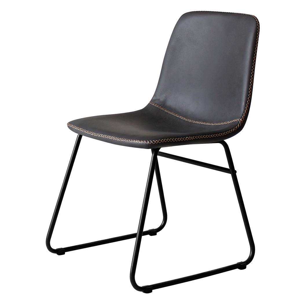 Levede 2x Dining Chairs Kitchen Table Black-2006733277083340801
