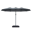 Centra 4M Double-sided Patio Umbrella Outdoor Umbrella Base Stand Grey-2018816836216426497