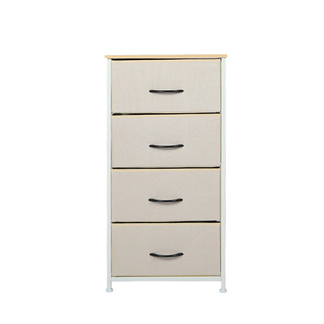 Levede Storage Cabinet Tower Chest Beige-2006733262801735681