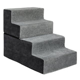 Pawz 4 Steps Pet Stairs Dog Ramp High Density Foam Grey
