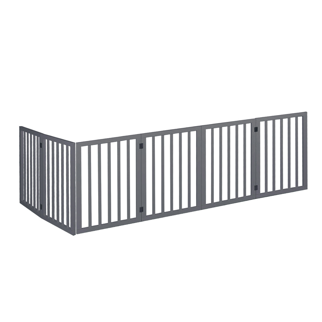 PaWz Wooden Pet Gate Dog Fence Safety Grey 100 Pack-2006732964356034561