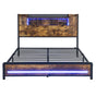Levede Double Bed Frame Storage Headboard Industrial