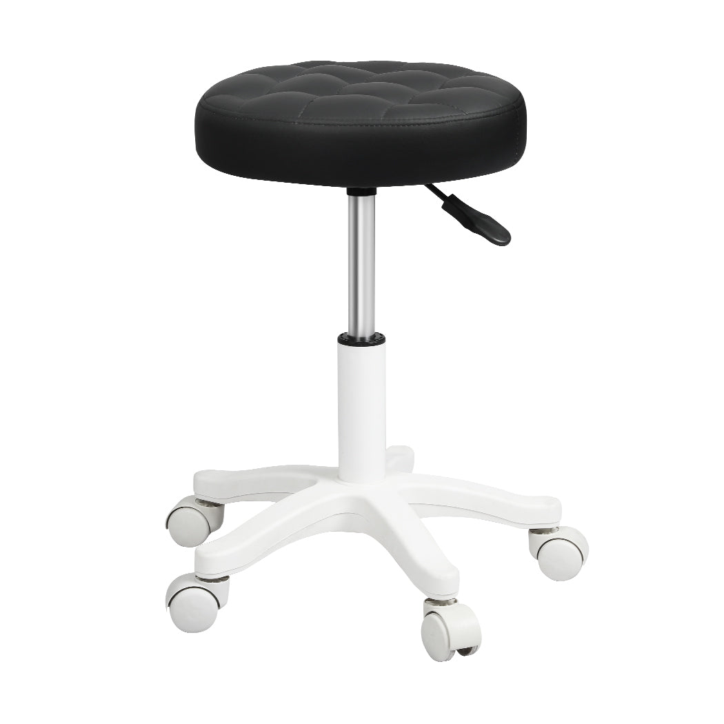 Levede 4x Rolling Bar Stool Swivel Salon SPA Chair Black-2018816867141029889