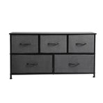 Levede Chest of 5 Drawers Storage Cabinet Dark Grey-2006733262080315393