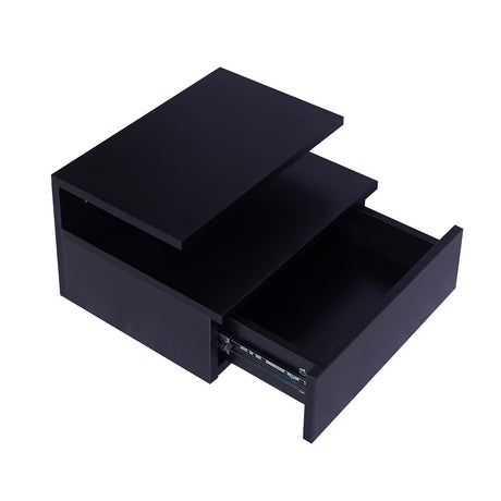 Levede 2x Bedside Tables Side Table Black-2006733164449501185