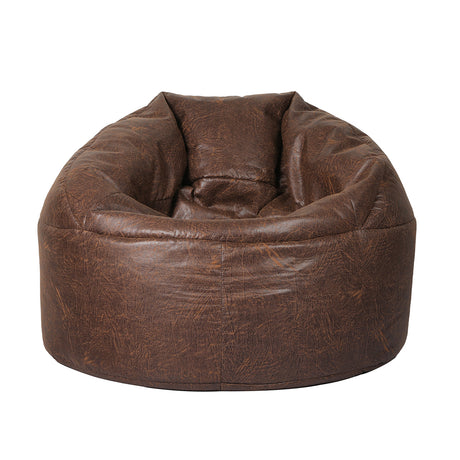 Marlow Bean Bag Chair Cover PU Couch Brown-2006733313078857729