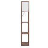 EMITTO LED Floor Lamp with Storage Shelf Brown-2006733078239776769