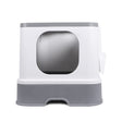 PaWz Cat Litter Box Fully Enclosed Kitty Grey-2018816755983585281