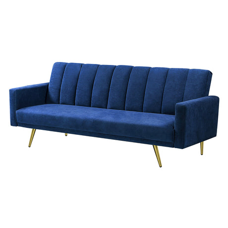 Levede Sofa Bed Convertible Velvet Lounge Recliner Couch Sleeper 3 Seater Blue-1954802342377426945