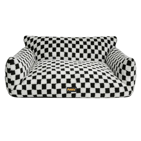 Pawz Pet Bed Plush Checkered Dog Bed Washable Cat Bed-2018816696273473537