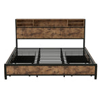 Levede King Bed Frame Industrial Storage LED Charing-2011971104339529729