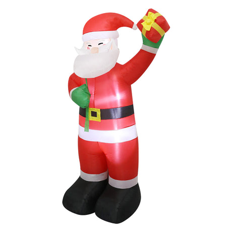 Santaco Inflatable 2.4M Santa Claus LED Christmas Decor-1952534169791893505