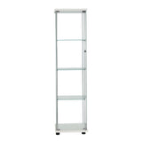 Stacked Display Cabinet Tempered Glass White