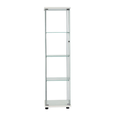 Stacked Display Cabinet Tempered Glass White-2006733283139915777