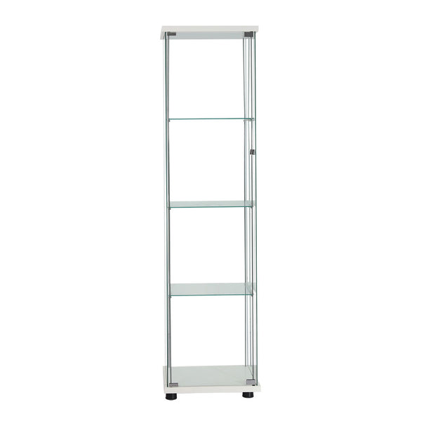 Stacked Display Cabinet Tempered Glass White-2006733283139915777