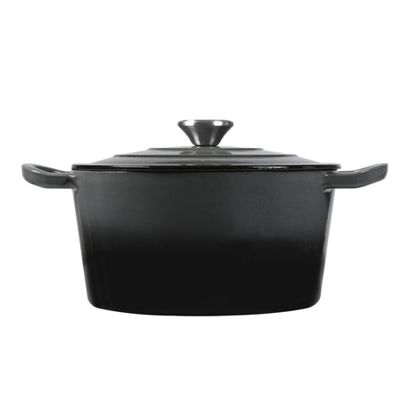 TOQUE 4L Enamel Dutch Oven Pot in Black Colour-2018816771812888577
