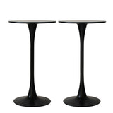 Levede 2x Round Bar Table Pub Tables Black-2018816908509450241