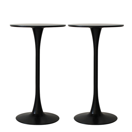 Levede 2x Round Bar Table Pub Tables Black-2018816908509450241