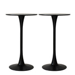 Levede 2x Round Bar Table Pub Tables Black-2018816908509450241