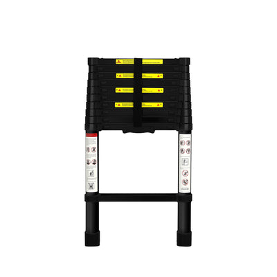 Traderight Multipurpose Aluminium Ladder Telescopic 3.2M Black