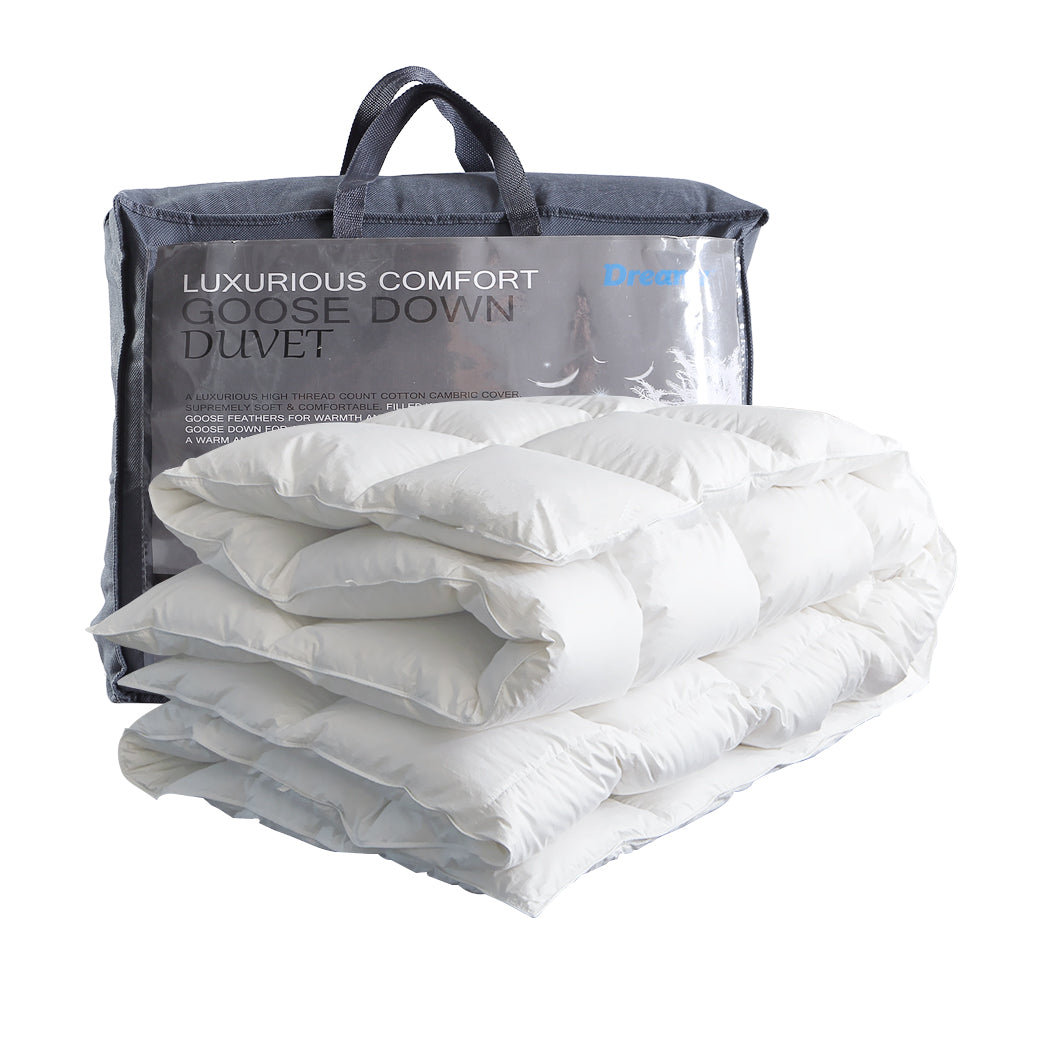 DreamZ Duck Down Feather Quilt 200GSM King Single-2006733297375383553