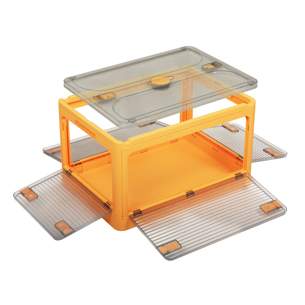 Storage Organiser Large Box Stackable M Orange Medium-2006733026066829313