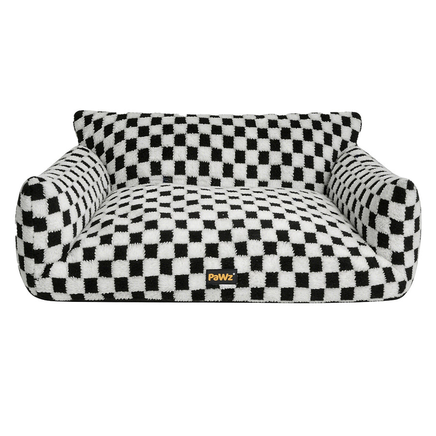 Pawz Pet Bed Plush Checkered Dog Bed Washable Cat Bed-2018816762090491905