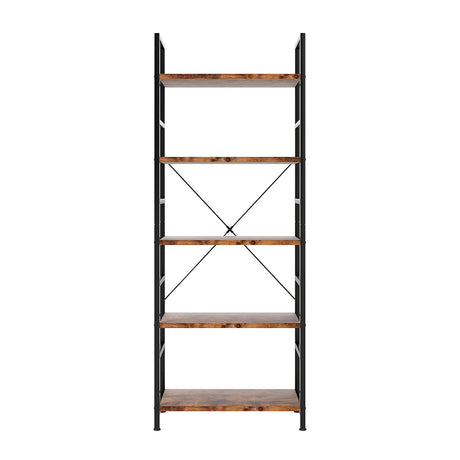Levede 5-Tier Industrial Bookshelf Bookcase 157.5cm-1960920171552051201