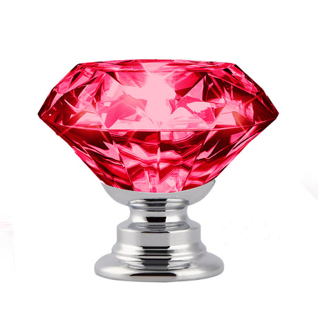16 Pcs Red Crystal Knobs Diamond 30mm Small Red-2018816615889637377