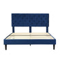 Levede Bed Frame Queen Size Mattress Blue