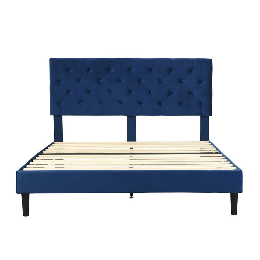Levede Bed Frame Queen Size Mattress Blue-2006733224277053441
