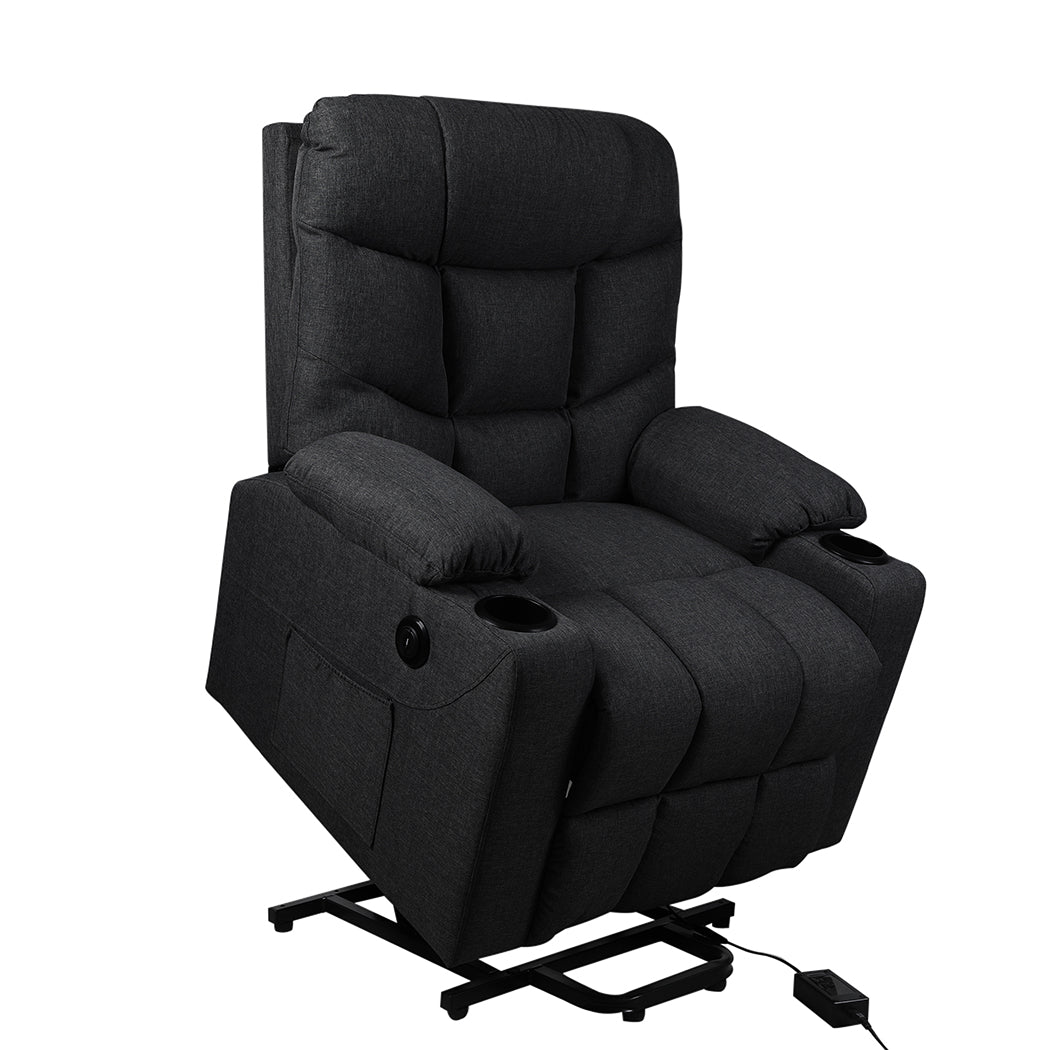 Levede Recliner Chair Electric Lift Black-1954802888668745729