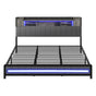 Levede King Bed Frame with Storage Headboard RGB LED
