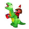 Santaco Christmas Inflatables Outdoor Santa Claus Riding Dinosaur Lights D�cor-2006733355185475585