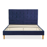 Levede Bed Frame Queen Size Mattress Blue