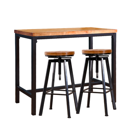 Levede 3pcs Bar Table Barstools Industrial-2018816935772426241