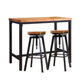Levede 3pcs Bar Table Barstools Industrial