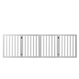 Wooden Pet Gate Dog Fence Retractable White 600x 3MM-2006732964024684545