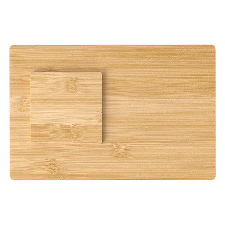 Toque 8 Pcs Natural Bamboo Placemat Coaster Storage Dish-2006733389708791809