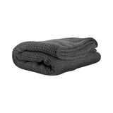 DreamZ Throw Blanket Cotton Waffle Blankets Grey Single