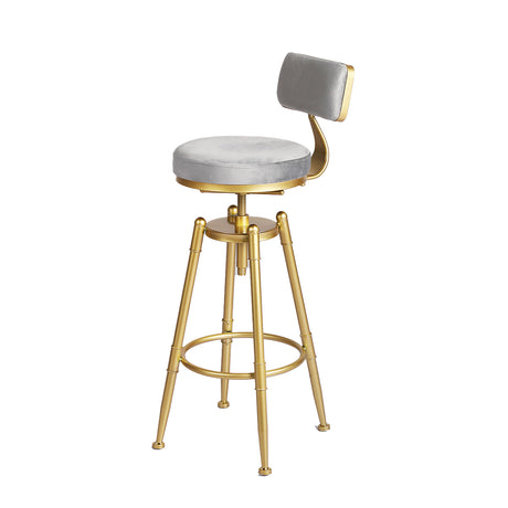 Levede 1x Bar Stools Kitchen Stool Chair Grey-2018816849235546113