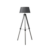 EMITTO Tripod Wooden Floor Lamp Shaded Grey