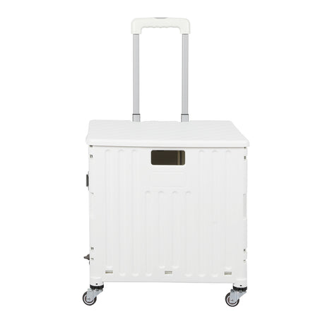 Folding Shopping Trolley Cart Portable Beige-1954802609462317057