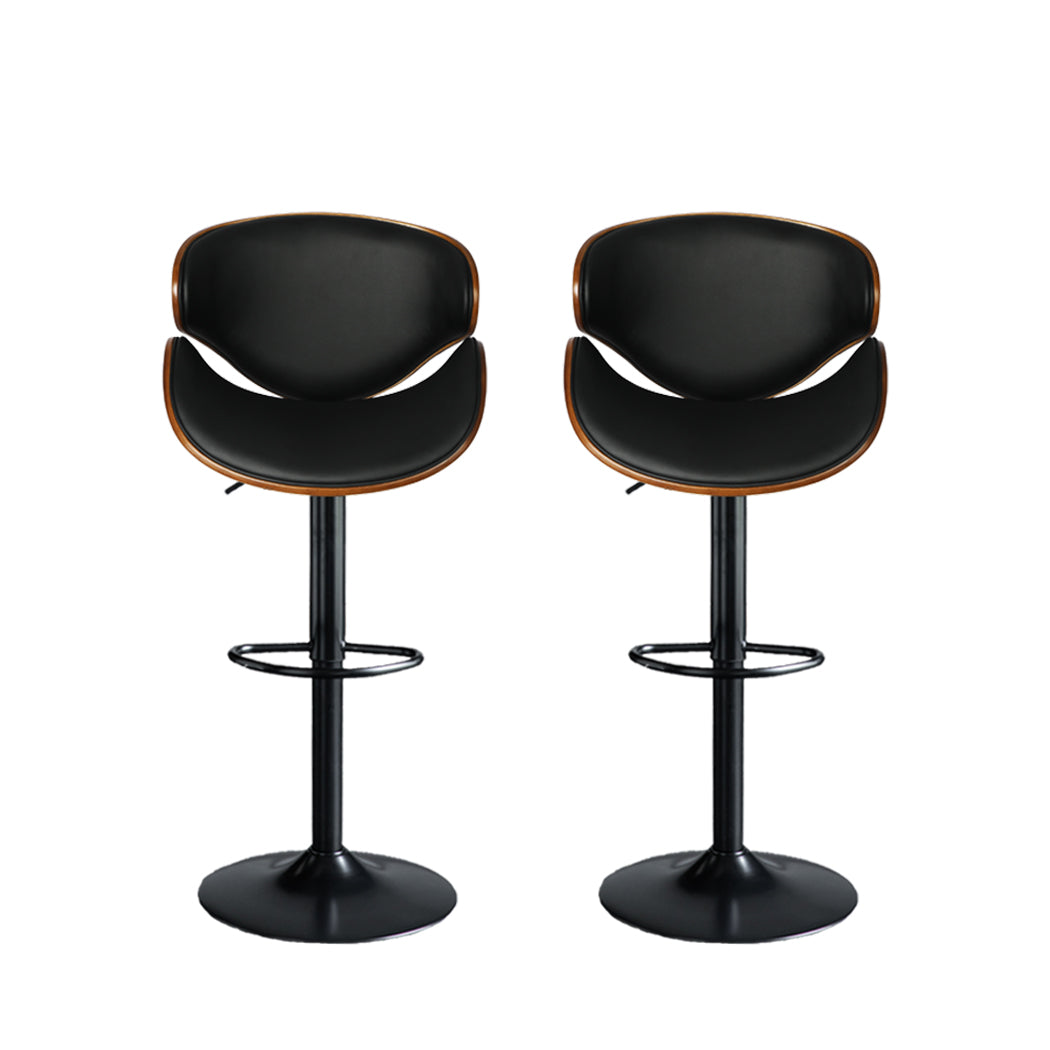 Levede 1x Bar Stools Gas Lift Kitchen Black-2006733238600601601