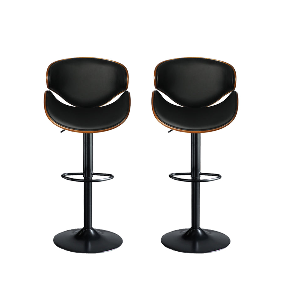 Levede 1x Bar Stools Gas Lift Kitchen Black-2006733238600601601
